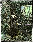 Edwin Austin Abbey Anne Hutchinson on Trial oil painting